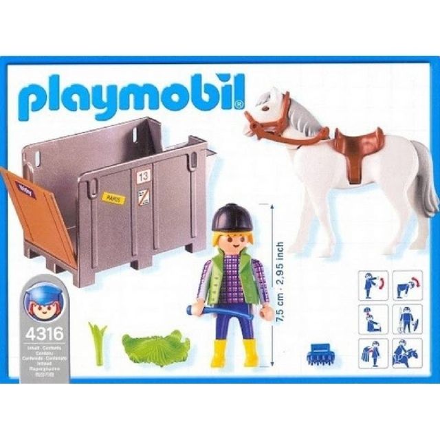 Playmobil 4316 transporte de cavalos, cliques, famill, original, brinquedos  para crianças, jogos de meninas, presentes originais, colecionador